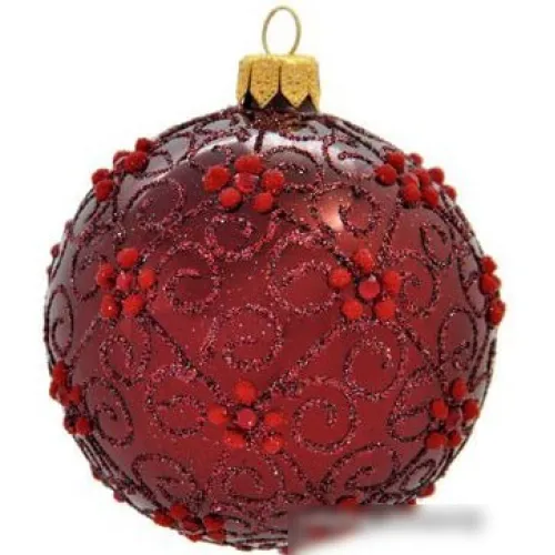 Елочная игрушка Орбитал Д-299 (бургунд глянец) 200-016-1