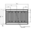 Стальной панельный радиатор Brugman Tип 22 500x100x1100 FEK220501101UBY (боковое подключение)