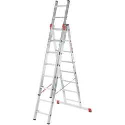 Лестница-стремянка Новая высота NV 323 трёхсекционная профессиональная 3x9 ступеней