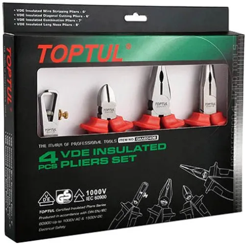 Набор пассатижей Toptul GAAE0406 (4 предмета)
