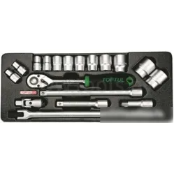Набор торцевых головок Toptul GCAT1801 18 предметов