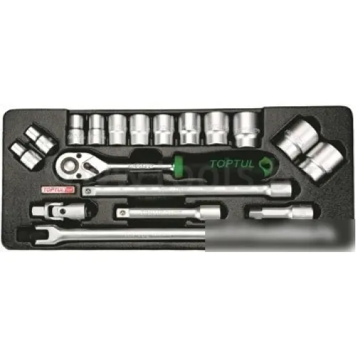 Набор торцевых головок Toptul GCAT1801 18 предметов