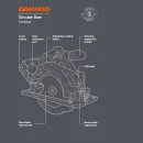 Дисковая (циркулярная) пила Daewoo Power DAS 1621Li Set (с 1-им АКБ)