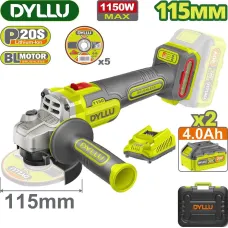 Угловая шлифмашина Dyllu DTLAPB522 (с 2-мя АКБ, кейс)