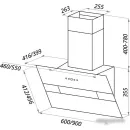 Кухонная вытяжка MAUNFELD Mersey 60 (нержавеющая сталь\белое стекло)