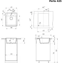 Кухонная мойка MAUNFELD Perla 425 MFQS-425DGR (темно-серый)