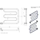 Полотенцесушитель Двин D 50/60 без полки (полированный)