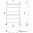Полотенцесушитель Сунержа Галант+ 800x500 071-0200-8050