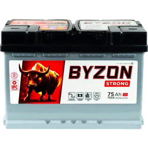 Автомобильный аккумулятор BYZON R+ (75 А·ч)