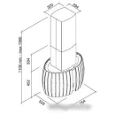 Кухонная вытяжка Falmec Prestige Design+ Island 75 800 м3/ч (белый)