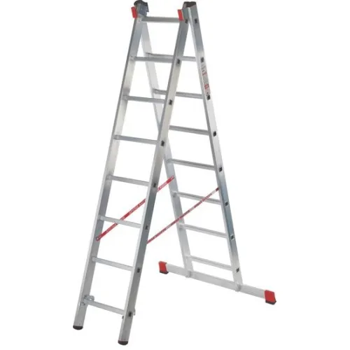 Лестница-стремянка Новая высота NV 322 двухсекционная профессиональная 2x14 ступеней