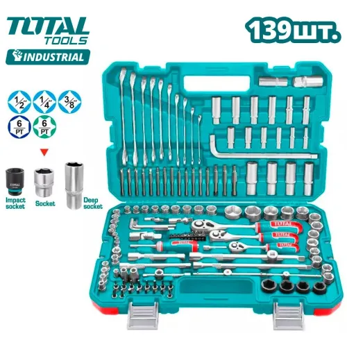 Универсальный набор инструментов Total THKTHP21396 (139 предметов)