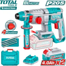 Перфоратор Total TRHLI212282 (с 2-мя АКБ, кейс)